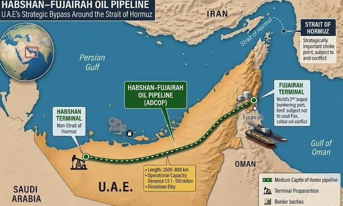 UAE doubles down on pipeline plan to strengthen oil exports outside Hormuz route