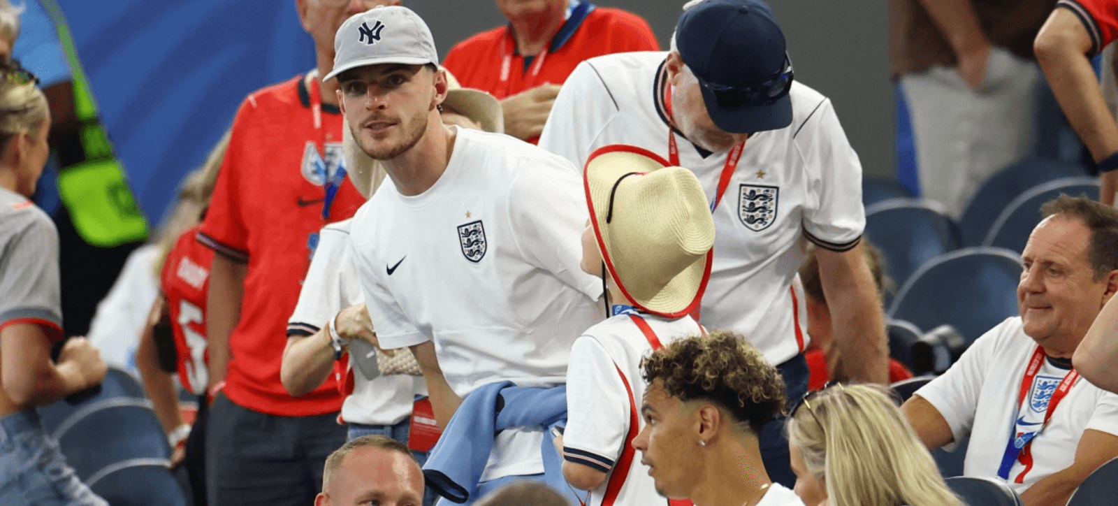 England stars celebrate World Cup-winning start with partners after Croatia triumph