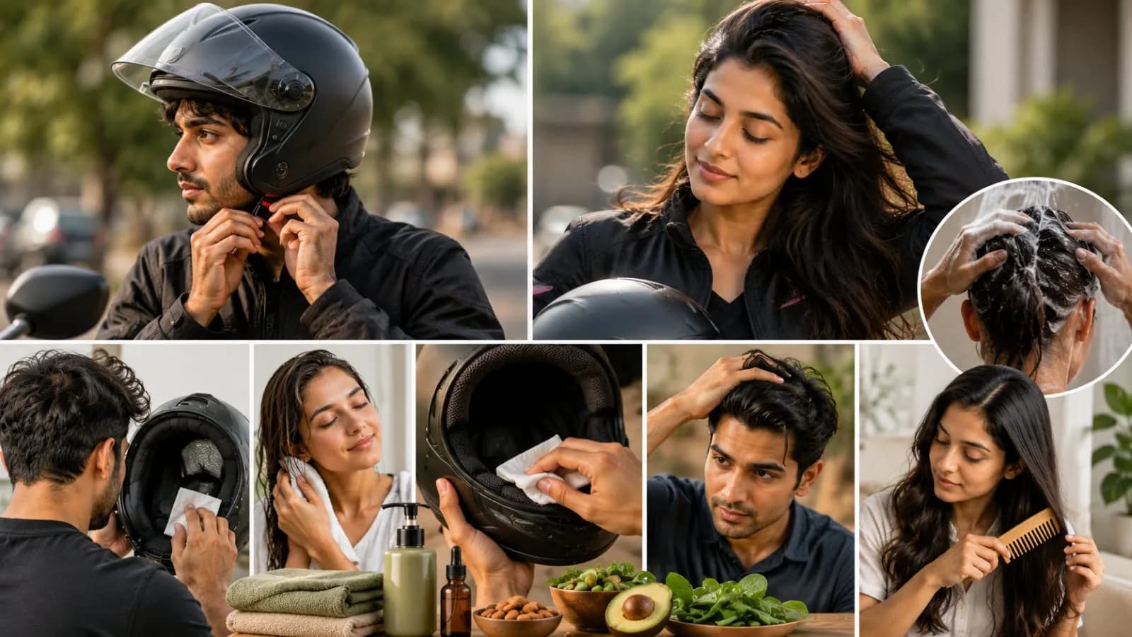 Wear a helmet every day? Follow these hair care tips to prevent hair fall
