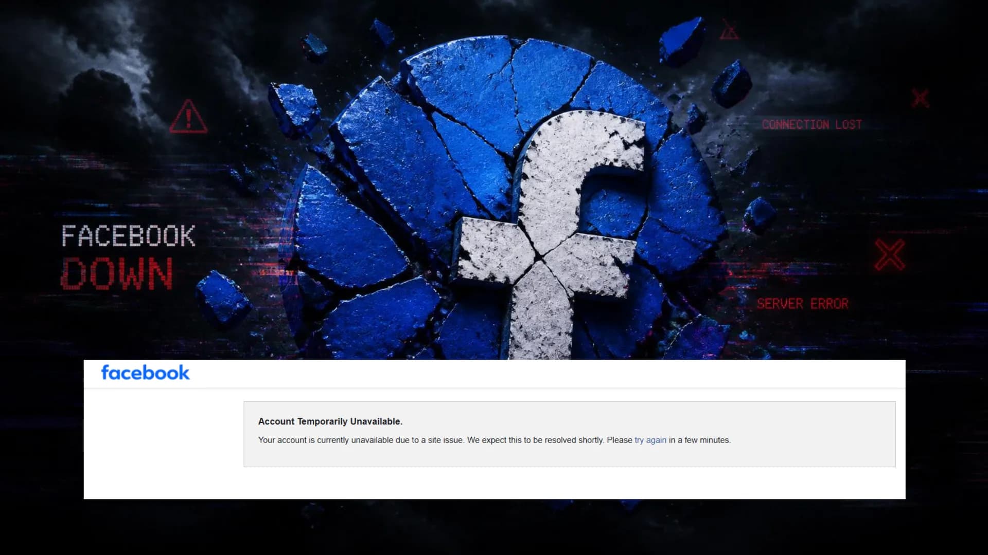 Facebook down? ‘Account temporarily unavailable’ error hits thousands of users