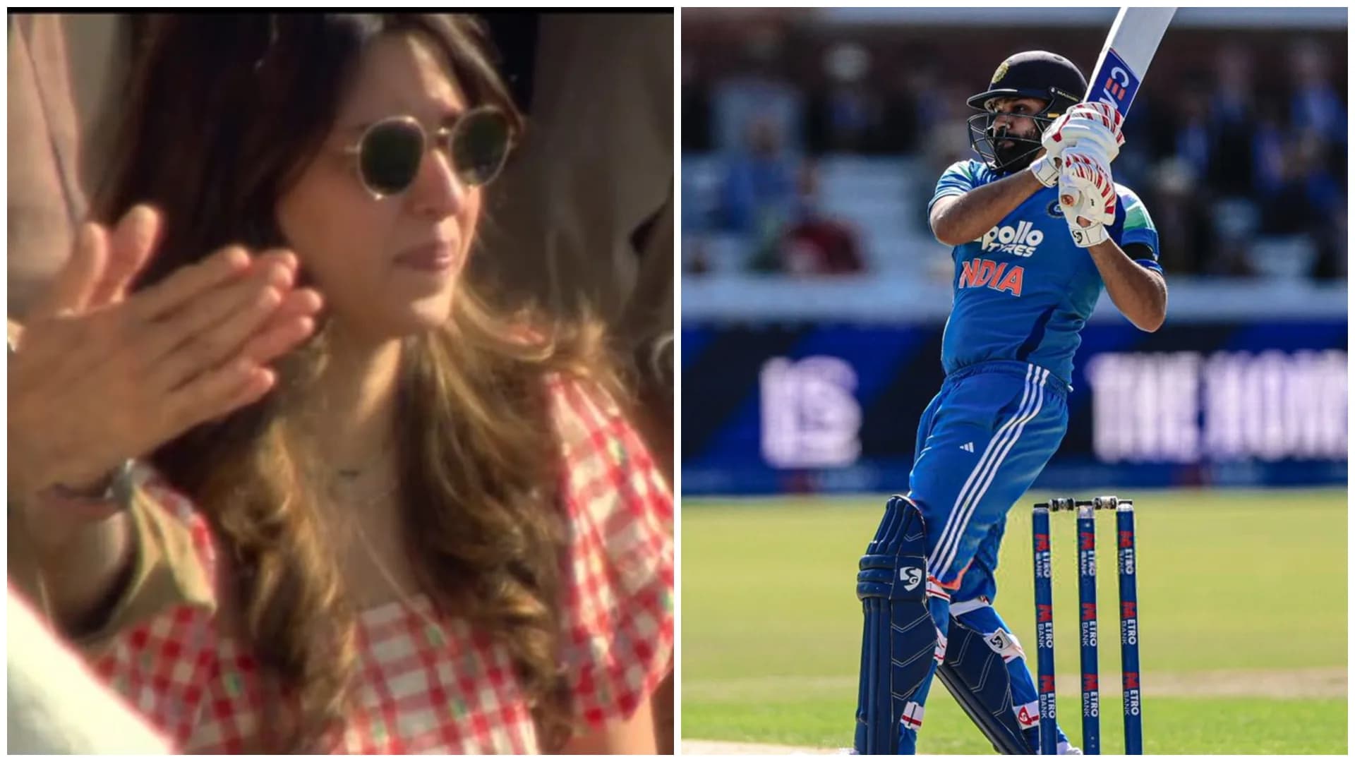 Ritika celebrates Rohit Sharma's unforgettable Lord's century emotionally. । X