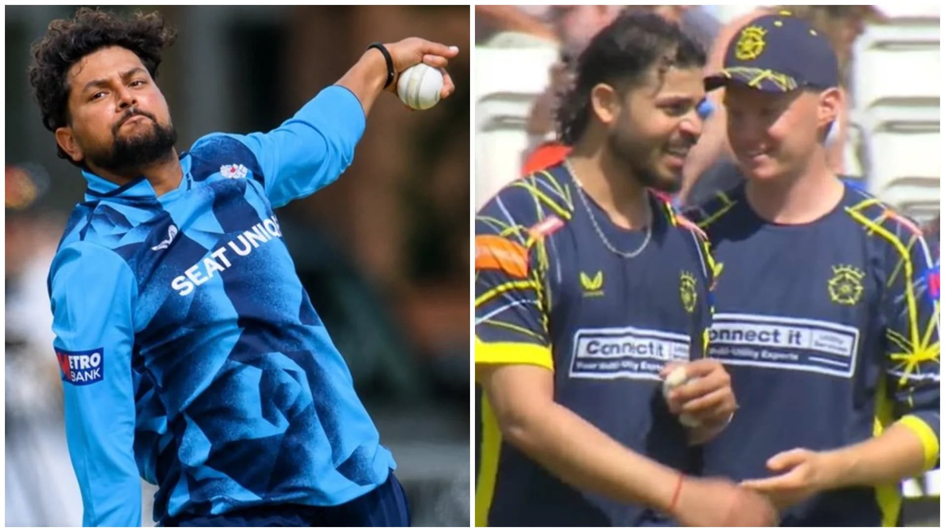 Kuldeep Yadav and Ashutosh Sharma are enjoying their County Cricket stint, delivering stunning performances