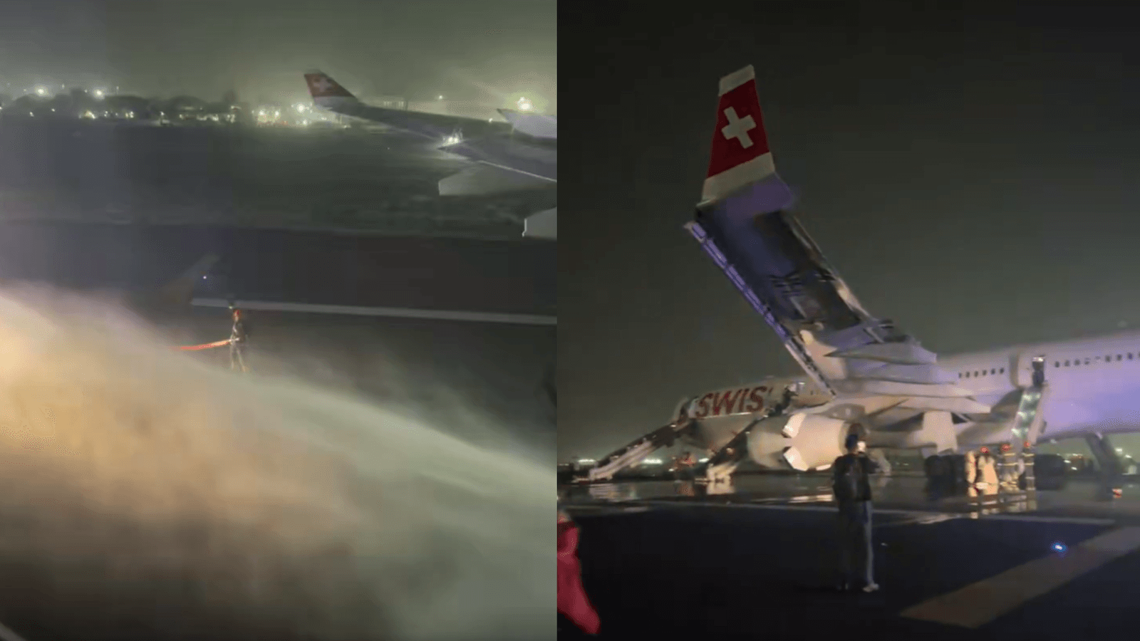 Swiss flight engine catches fire during takeoff in Delhi, 6 passengers injured