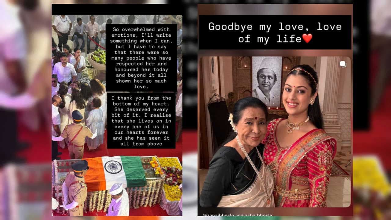 ‘I love you Ashaai, goodbye for now…’: Granddaughter’s emotional tribute after Asha Bhosle’s passing