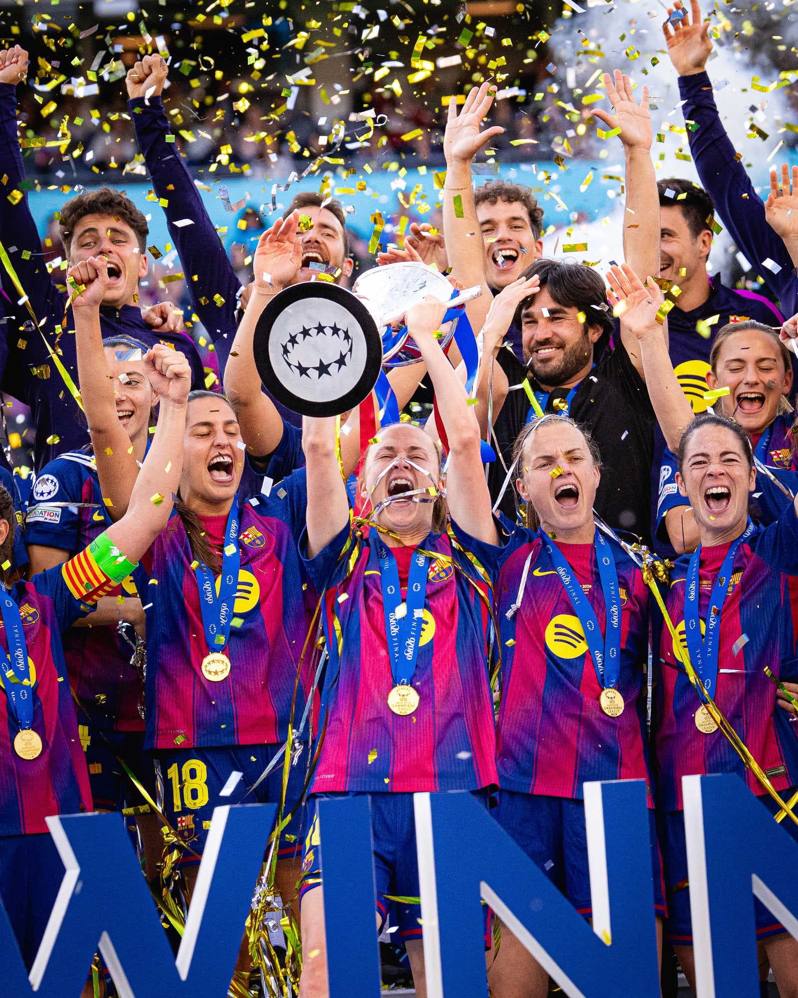 Barcelona Femeni crush Olympique Lyonnais Féminin to reclaim Europe and complete historic quadruple