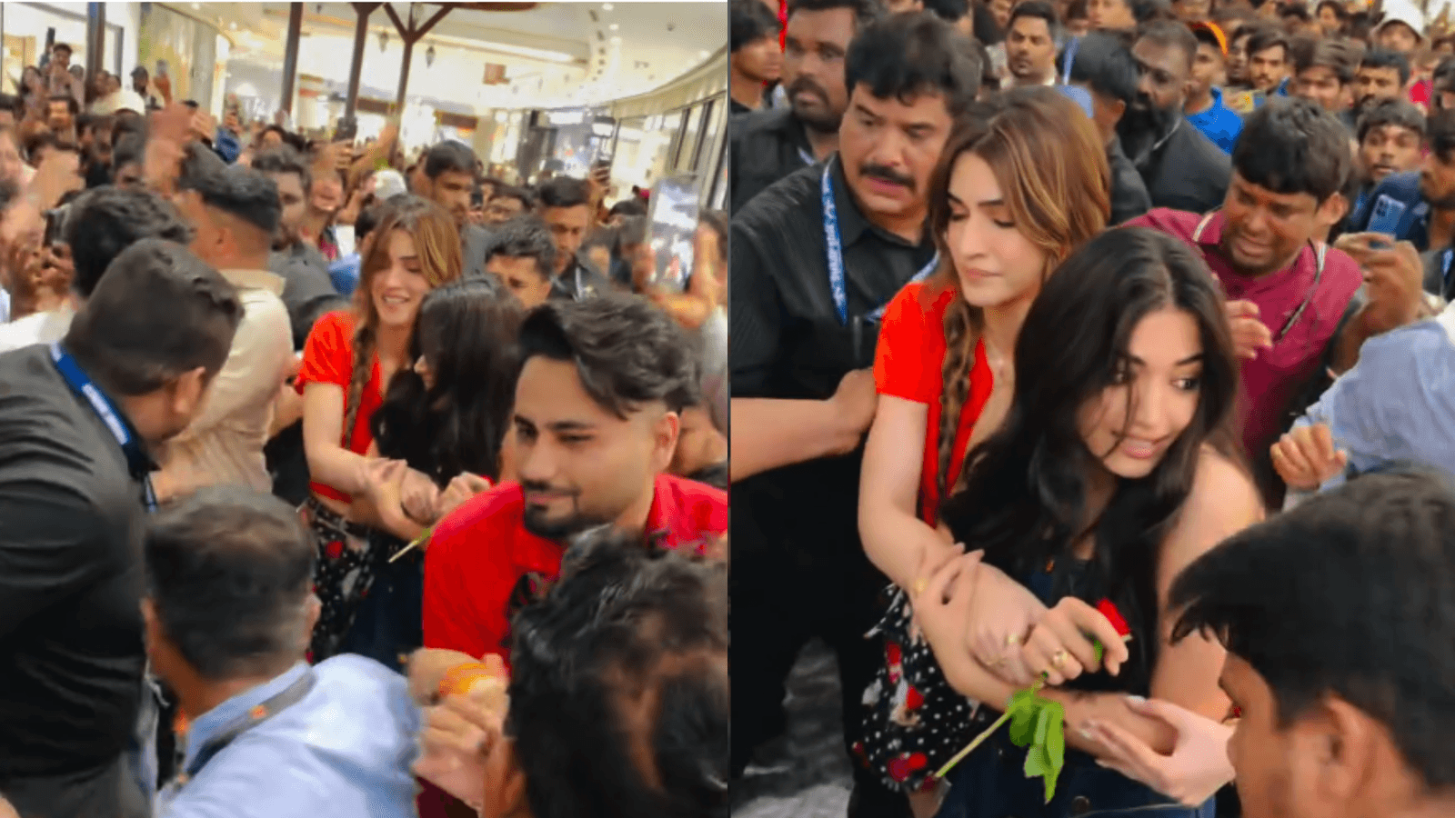 ‘Elder sister vibes’: Kriti Sanon’s protective gesture for Rashmika wins hearts after Pune event turns chaotic | WATCH