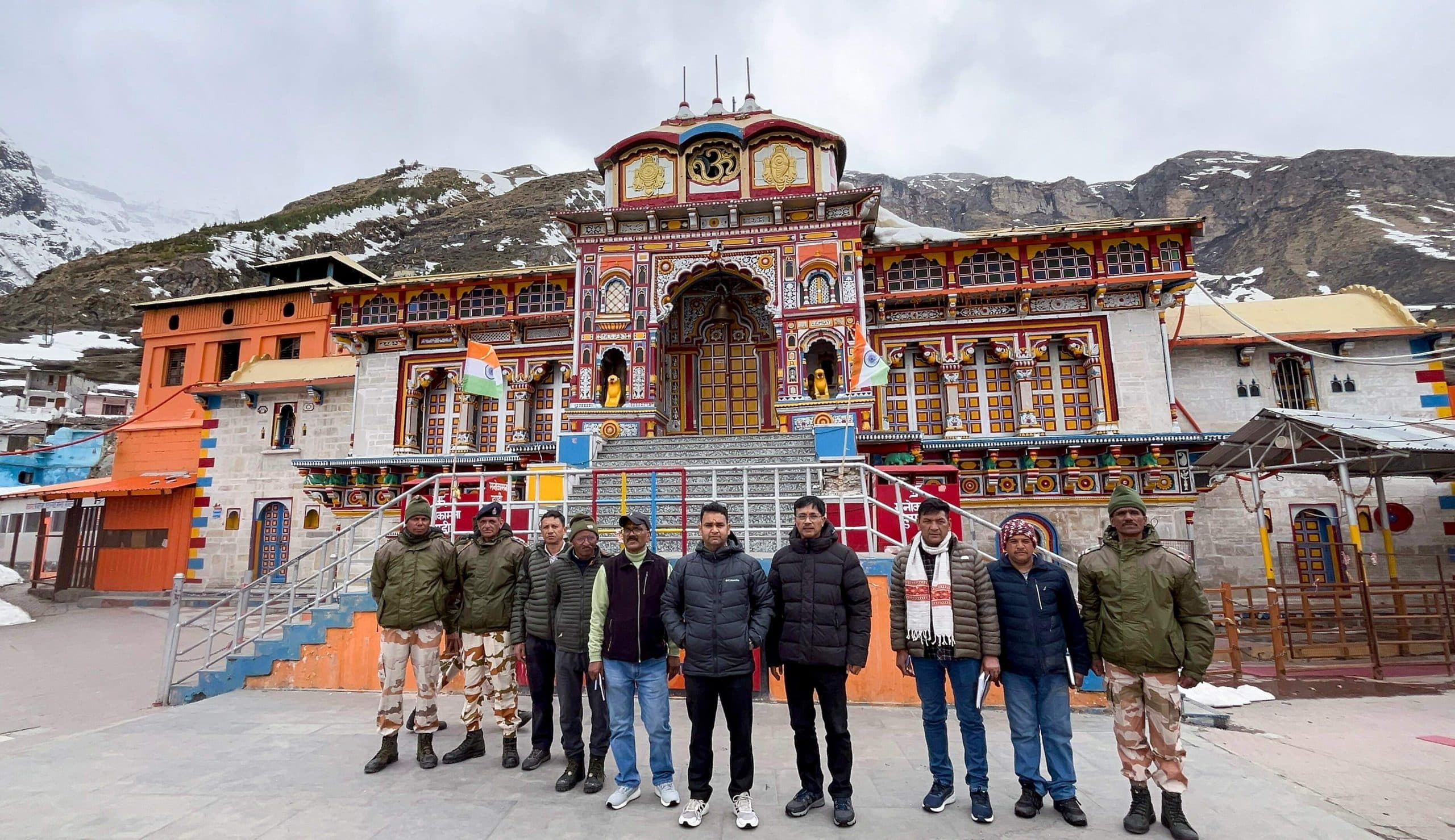 Badrinath-Kedarnath Temple Committee (BKTC) members inspect Badrinath Dham Temple