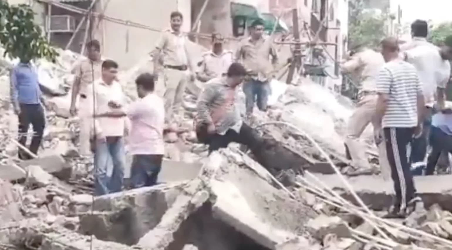 Delhi Building Collapse: Several Feared Trapped in Rohini. (X)