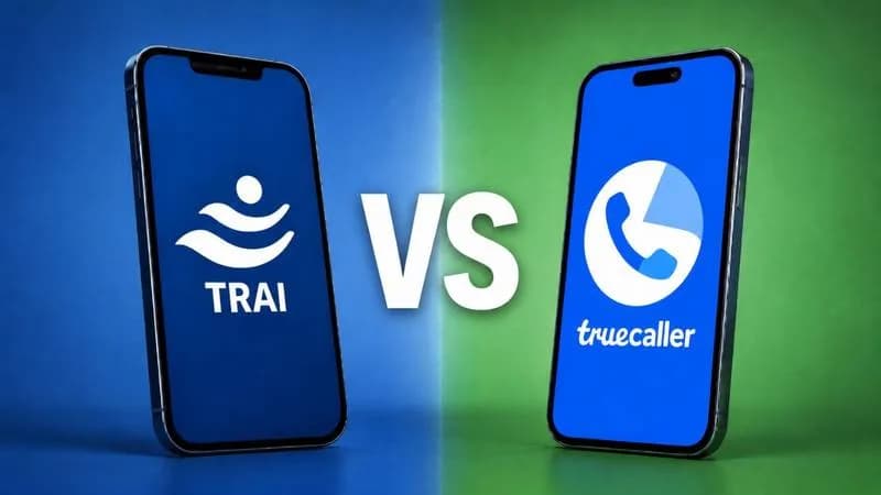 Illustration depicting Truecaller-TRAI dispute.