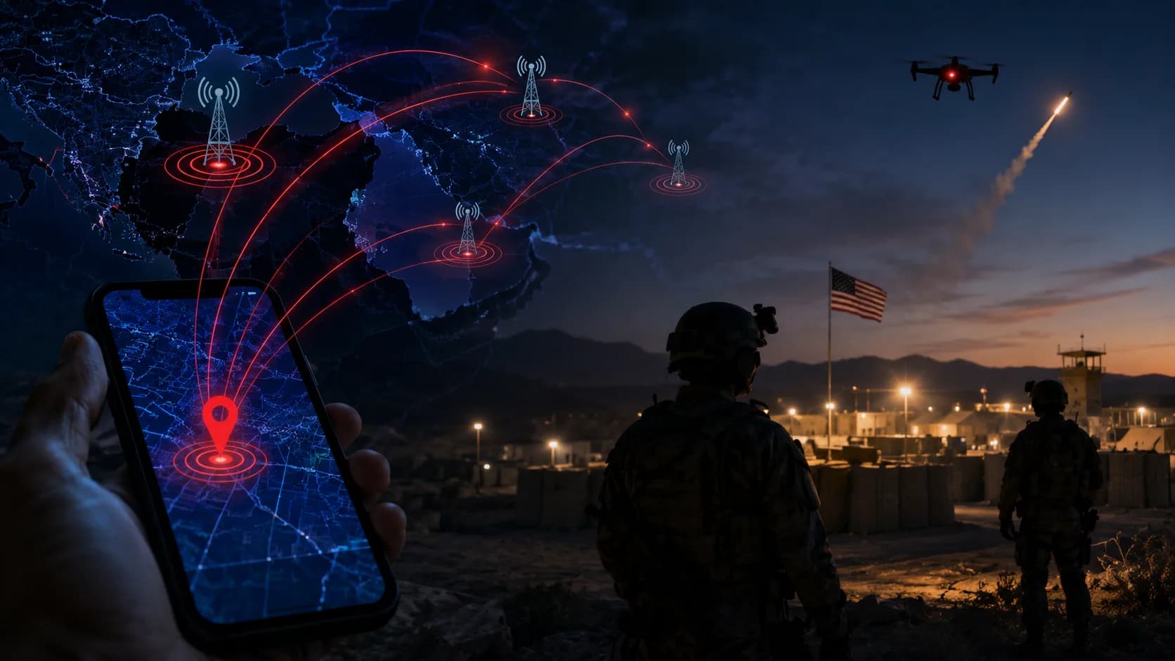 Reports suggest Iran used mobile roaming data and SS7 technology to identify US military personnel during the recent conflict | AI generated