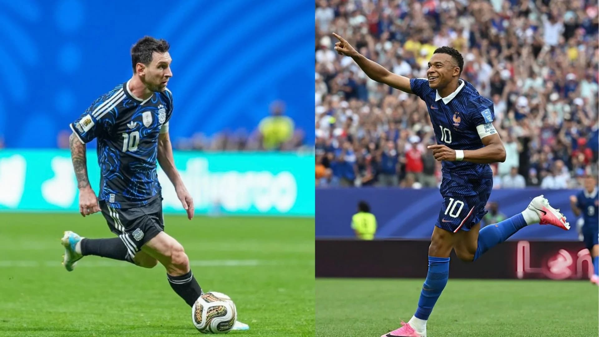 Lionel Messi and Kylian Mbappé