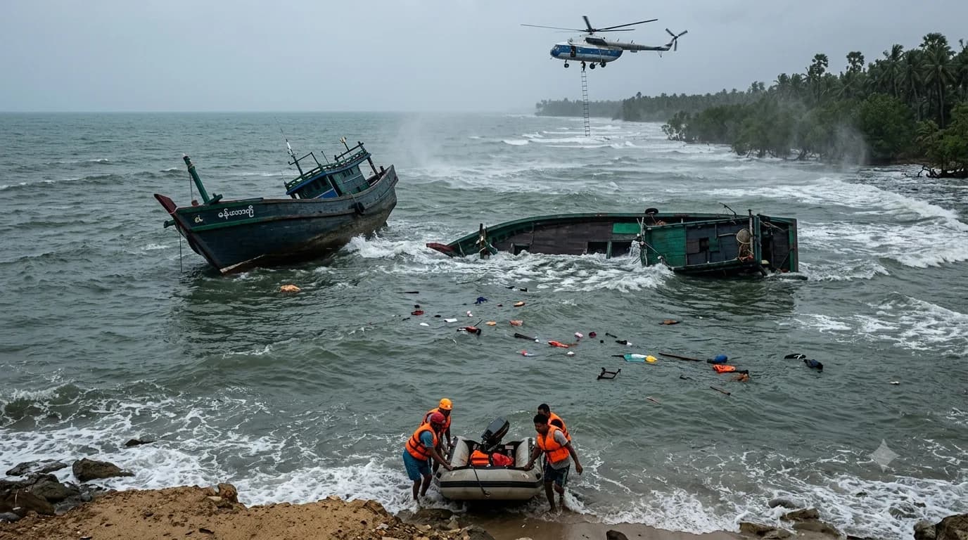 Over 500 feared dead after refugee boats that left Myanmar in late June sink | AI generated