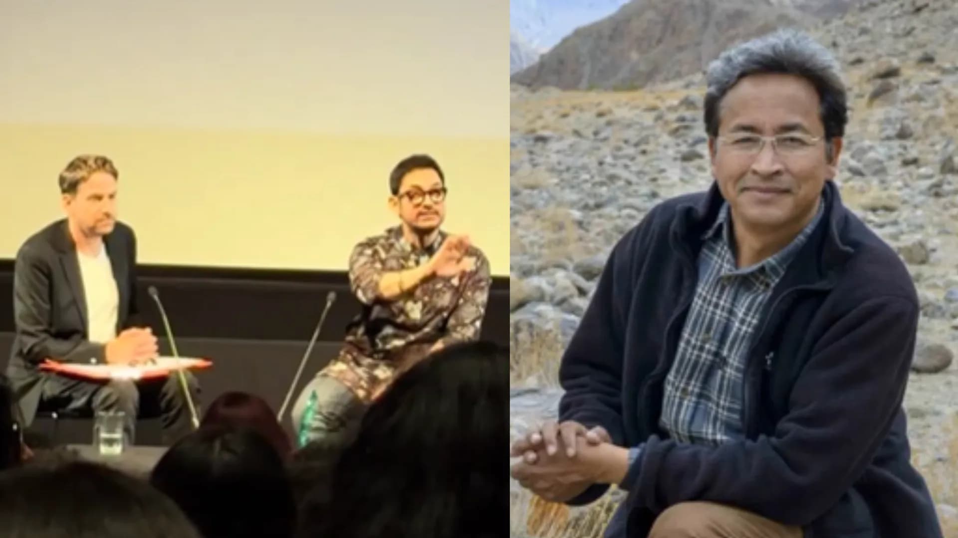 Speaking at the London Indian Film Festival, Aamir Khan dismissed the long-held belief that Rancho was inspired by Sonam Wangchuk | X