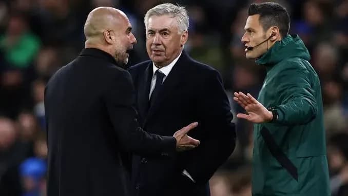 Pep Guardiola and Carlo Ancelotti