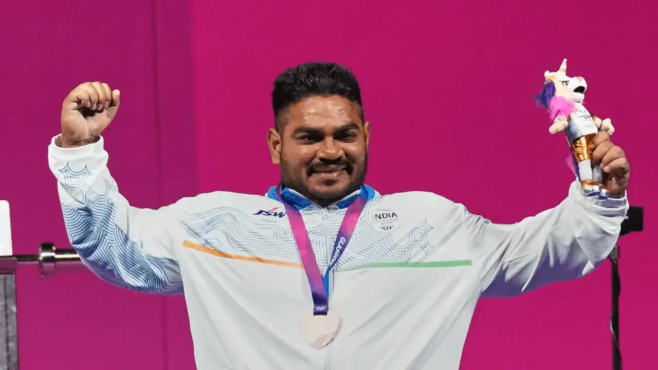 Jhandu Kumar celebrates after securing bronze for India at the Commonwealth Games 2026 in Glasgow