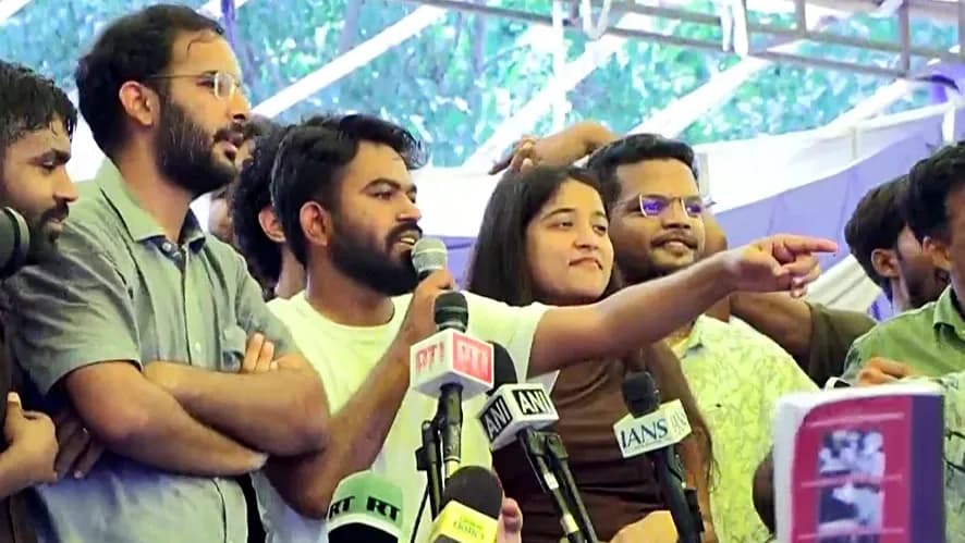Following Dharmendra Pradhan's resignation as Union Education Minister, the Cockroach Janta Party (CJP) asked protesters to clear Jantar Mantar