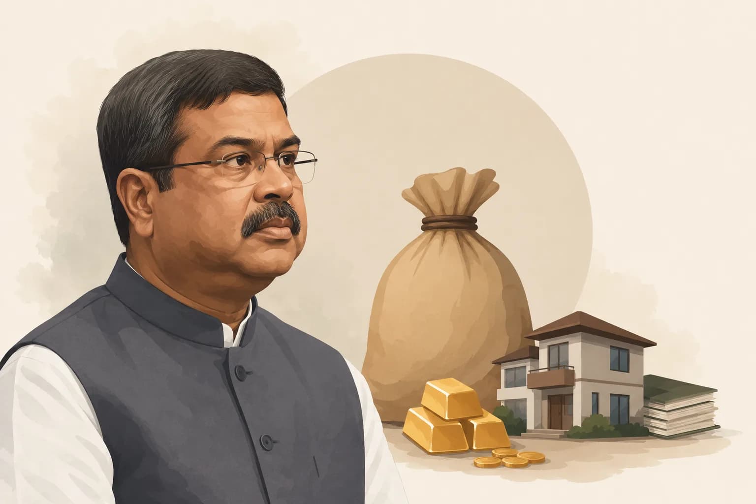 Illustration of Dharmendra Pradhan