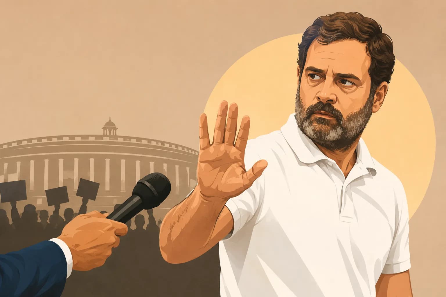 Reporter asks about injured Delhi Police, Rahul Gandhi replies: ‘Aap BJP ke ho kya?’ | WATCH